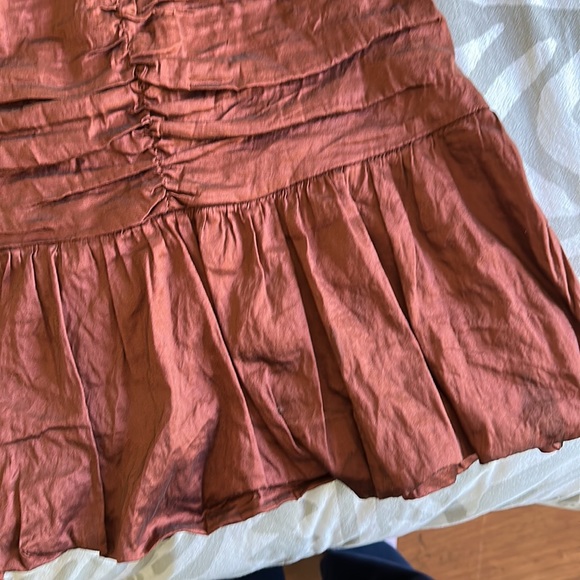 BCBG Copper Taffeta Mini Dress - Picture 2 of 8
